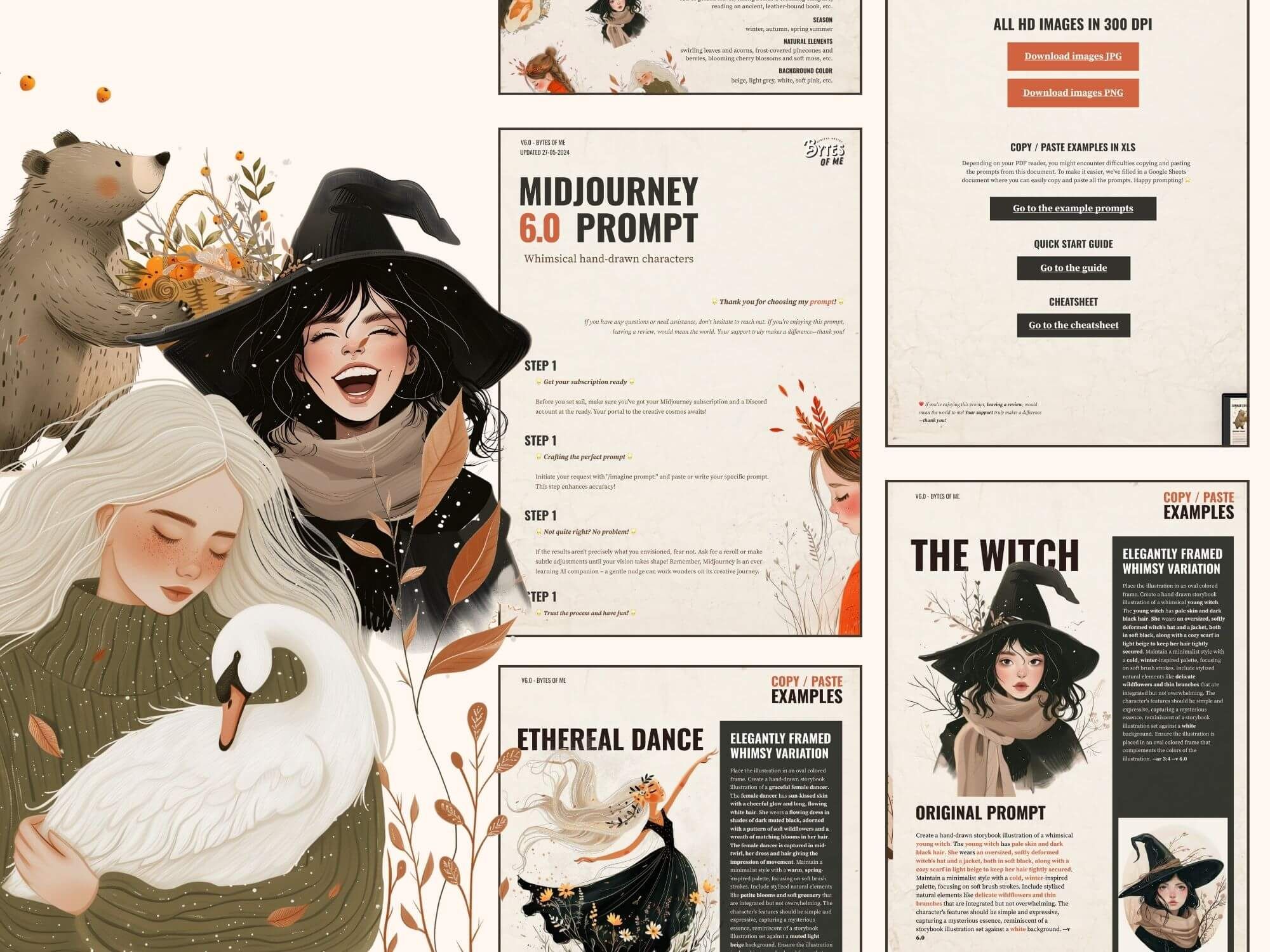 Midjourney prompt guide created by Bytes of us